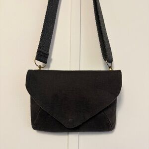 Charcoal Linen Crossbody or Belt Bag Women's Shoulder Bag